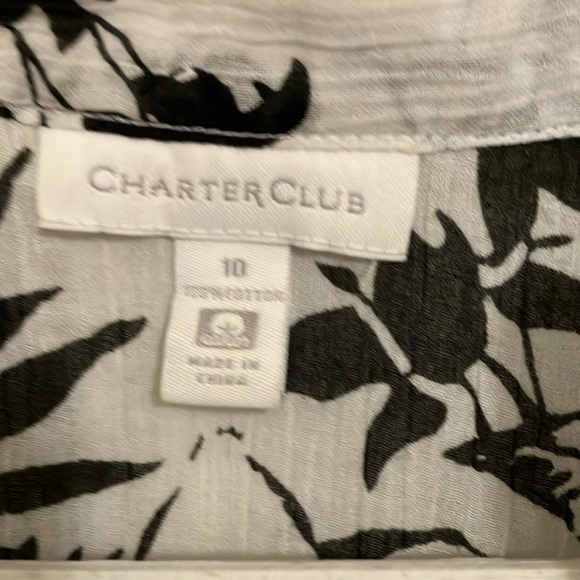 Charter Club cotton blouse size 10 - Picture 10 of 10